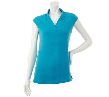 George Simonton Chic Jersey Extended Shoulder Top w/Seam Detail - A231833