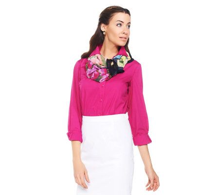 Joan Rivers Garden of Tulips Chiffon Scarf