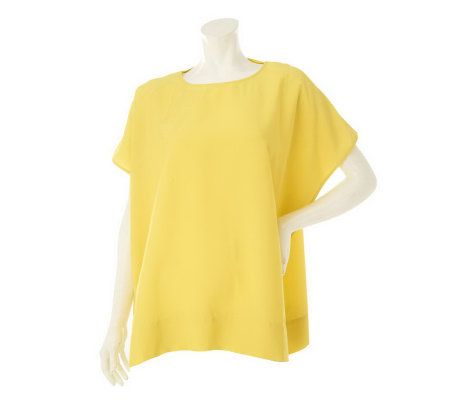 Kris Jenner Kollection Dolman Sleeve Scoop Neck Boxy Top - A232533