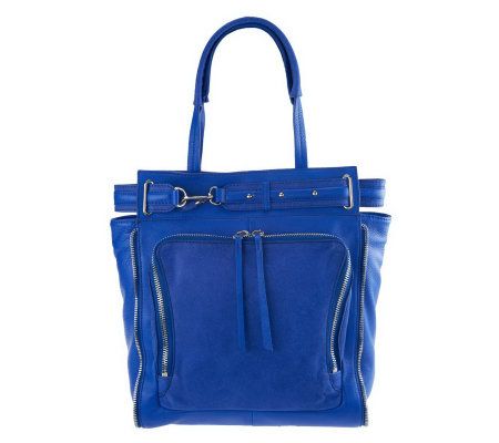 Kelsi Dagger Draco Leather North/South Tote with Buckle Detail - A232833
