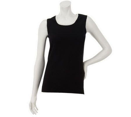 As Is Denim & Co. Sleeveless Scoop Neck Sweater Tank - A236633