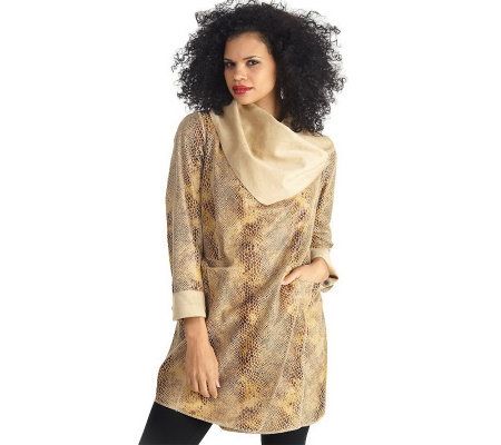 Luxe Rachel Zoe Faux Suede Long Sleeve Wrap - A93633