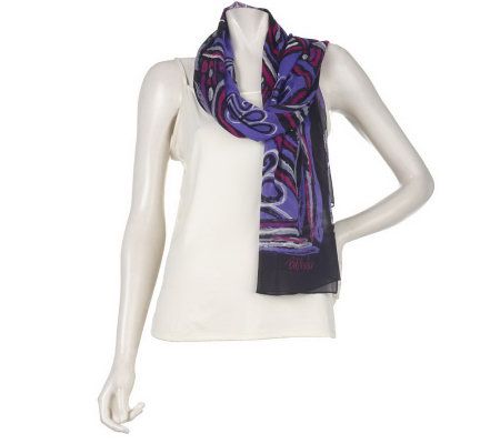 Bob Mackies Silk Chiffon Imperial Scarf - A94933