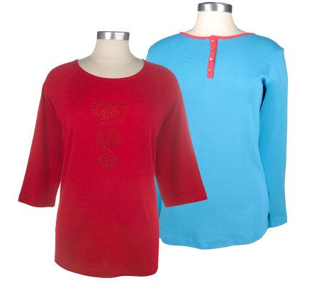 Quacker Factory Choice of Novelty Knit Tops - /A7534