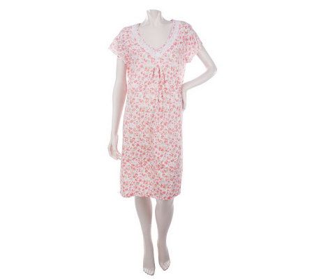 Carole Hochman Meadow Flowers 100Cotton Jersey 38-inch Gown - A212334