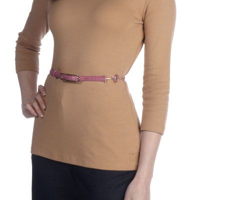 Liz Claiborne New York Shiny Croco Belt - A212534