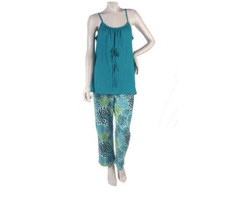 Stan Herman Cool Knit Braided Cami Pajama Set - A214434