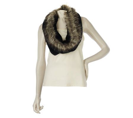 Dennis Basso Faux Fur Trimmed Neck Warmer - A220234
