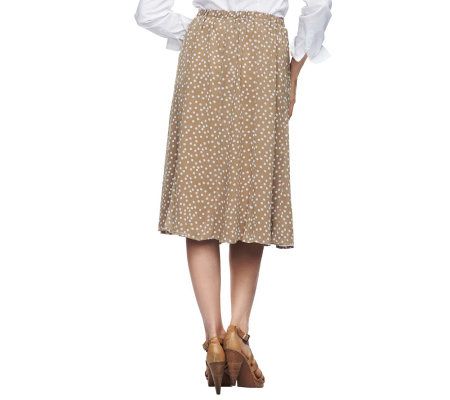 Liz Claiborne New York Pull-on Polka Dot Chiffon Skirt