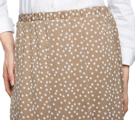 Liz Claiborne New York Pull-on Polka Dot Chiffon Skirt