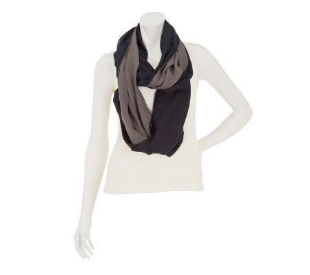Belle Gray by Lisa Rinna Colorblocked Infinity Scarf - A231434