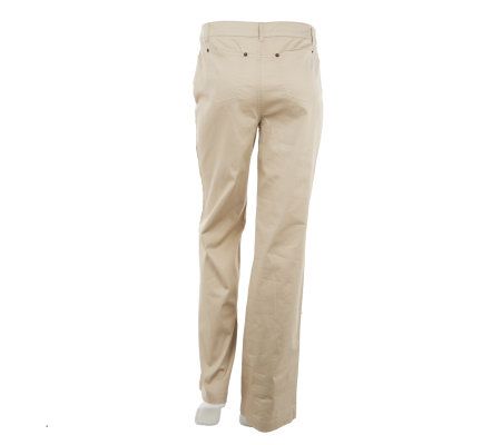 Liz Claiborne New York Stretch Cotton Sateen Trouser Pants