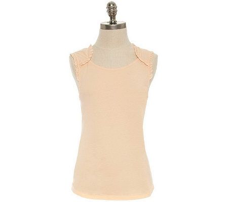 Jockey Separates Knit Tank Top with Ruffle Trim - A324534