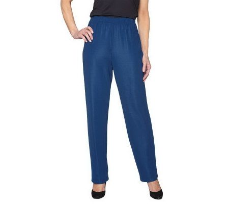 Susan Graver Essentials Lustra Knit Petite Pulll-on Pants - A71634