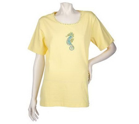 Quacker Factory Summer Motif Short Sleeve T-shirt - A201335