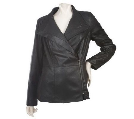 M by Marc Bouwer Draped Neckline Jacket with Knit Detail - A210735