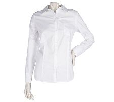 K-DASH by Kardashian Stretch Blouse with Back Button Detail