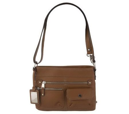 Tignanello Pebble Leather Crossbody Bag with Front Pockets - A211635