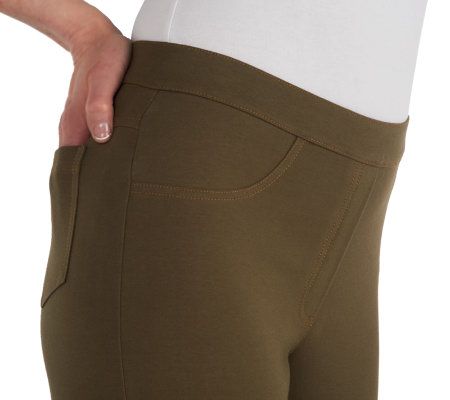 Women with Control Contrast Stitch Petite Pants with Faux Fly