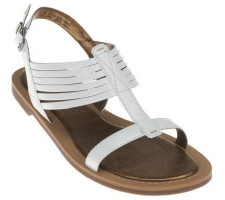 Clarks Indigo Tres Belle Patent Leather T-Strap Sandals - A221135