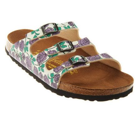 Papillio Florida Rose Print Triple Strap Sandals - A223935