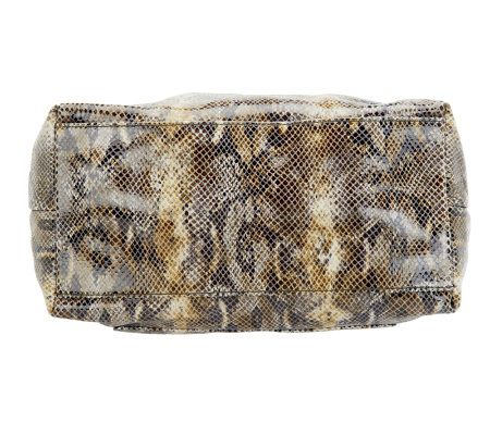 Dooney & Bourke Snake Embossed Leather Hobo Bag with Logo Lock