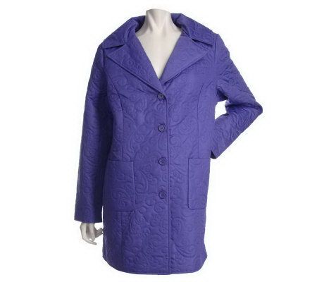 As Is Dennis Basso Water Resistant Quilted Coat - A233035
