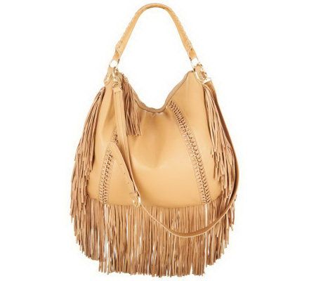 Jensen Blake Lamb Leather Fringe Hobo - A234035
