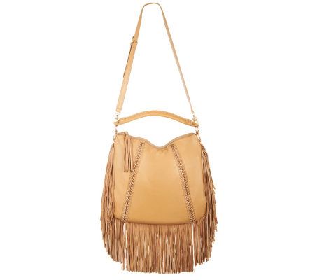 Jensen Blake Lamb Leather Fringe Hobo