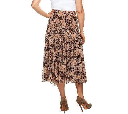 Newsworthy Printed Fully Lined Georgette Skirt