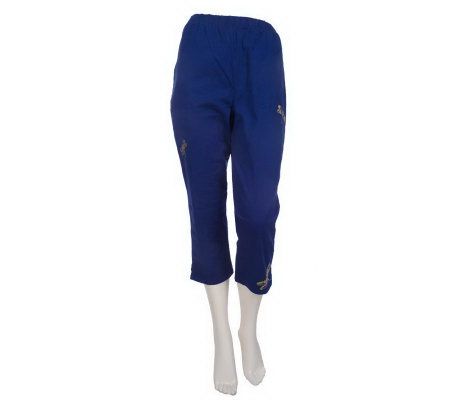 Quacker Factory Regular Dragonfly Cropped Leggings - A198836