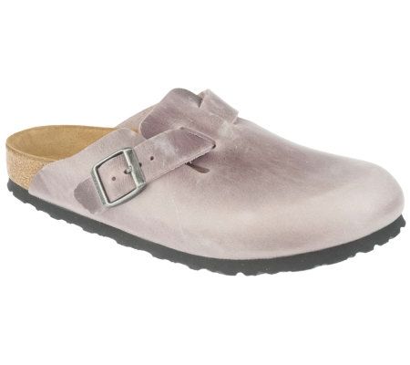 Birkenstock Antique Leather Adjustable Strap Clogs - A210336