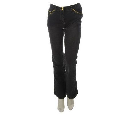 Bradley by Bradley Bayou Boot Cut Jean with Gold Trim - A211336