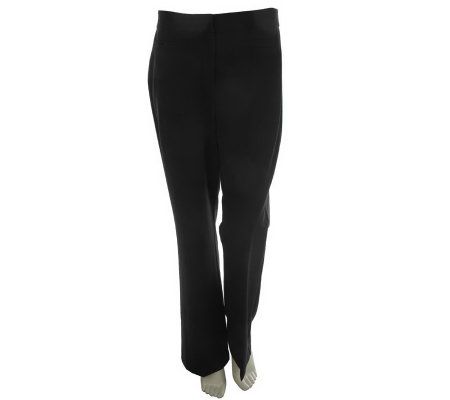 Susan Graver Broadway Stretch Zip Front Regular Pants - A212036