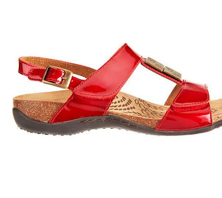 Weil by Orthaheel Orthotic Sonora Leather Slide Sandals