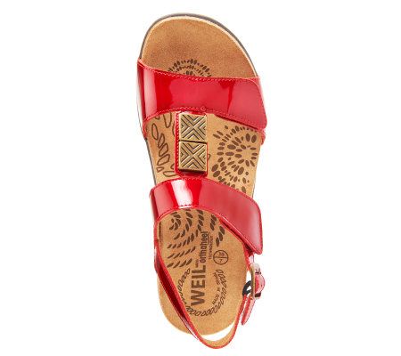 Weil by Orthaheel Orthotic Sonora Leather Slide Sandals