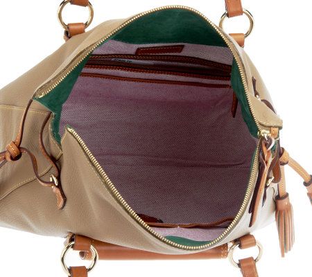 Dooney & Bourke Dillen Leather Smith Bag with Tan Trim