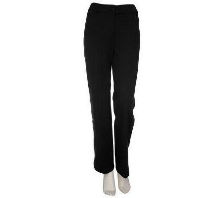 As Is Motto Knit Twill Fly Front Straight Leg Pants - A237136