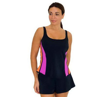 Fit 4 U Cs Separates Color-Block U Tank Swim Top - A328036