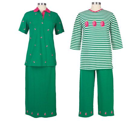 Quacker Factory 4-piece Embellished Pique Wardrober