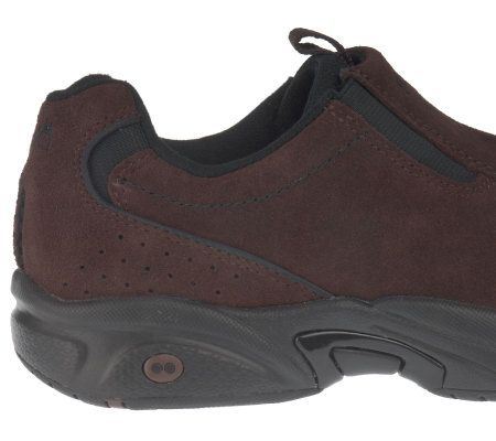 Ryka Suede Slip-on Walking Shoes w/Side Goring