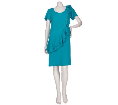 EffortlessStyle by Citiknits Cap Sleeve Ruffle Dress - A199737