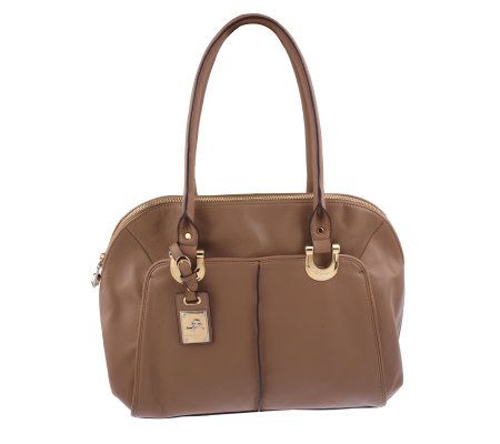 B.Makowsky Glove Leather Zip Top Large Satchel - A204237