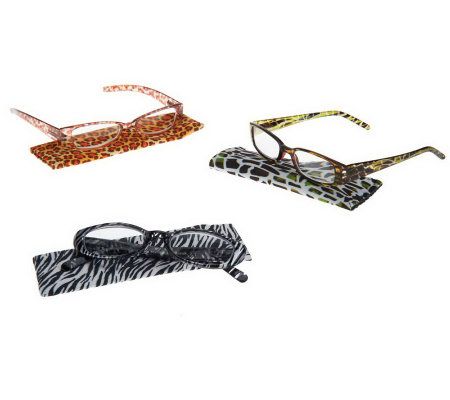 ICU Set of 3 Fashion Readers w/Embellished Temples - A222037
