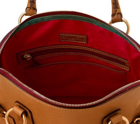 Dooney & Bourke Florentine Leather Domed Buckle Satchel