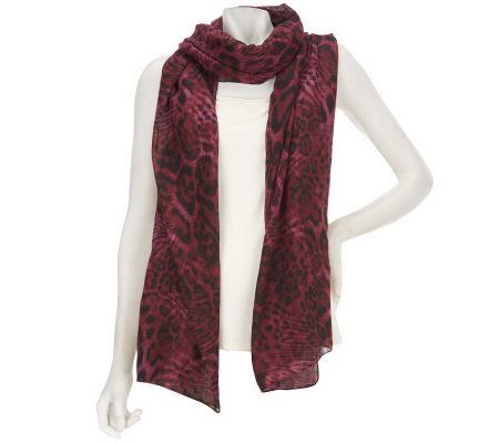 Kris Jenner Kollection 36 X 104 Leopard Print Scarf - A227637