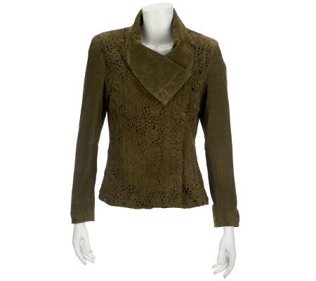 Bradley by Bradley Bayou Soft Suede Perforated Jacket - A228137