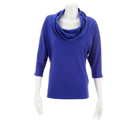 Isaac Mizrahi Live! Dolman Sleeve Cowl Neck Tunic - A228537