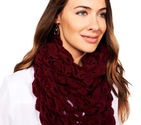 Joan Rivers Wrapped in Ruffles Infinity Scarf