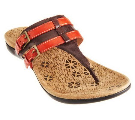 Weil by Orthaheel Clarity Thong Dual Buckle Sandals - A231037